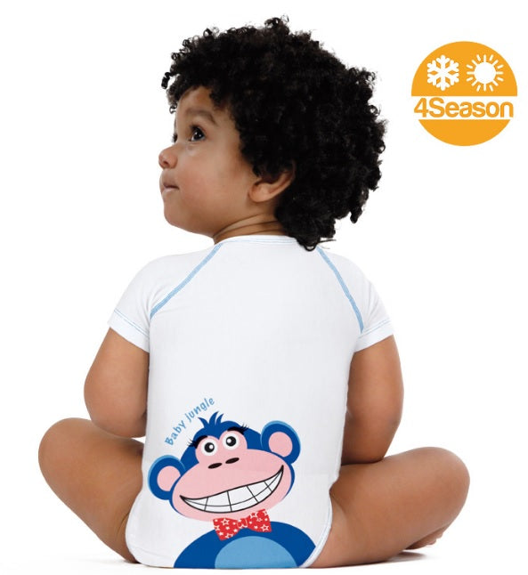 JBimbi Body kurzarm mitwachsend 0-36M Affe