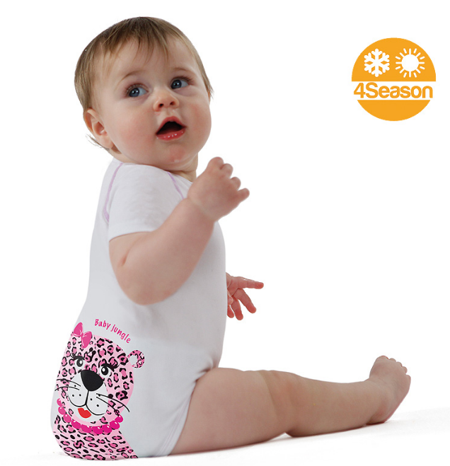 JBimbi Body kurzarm mitwachsend 0-36M Leopard