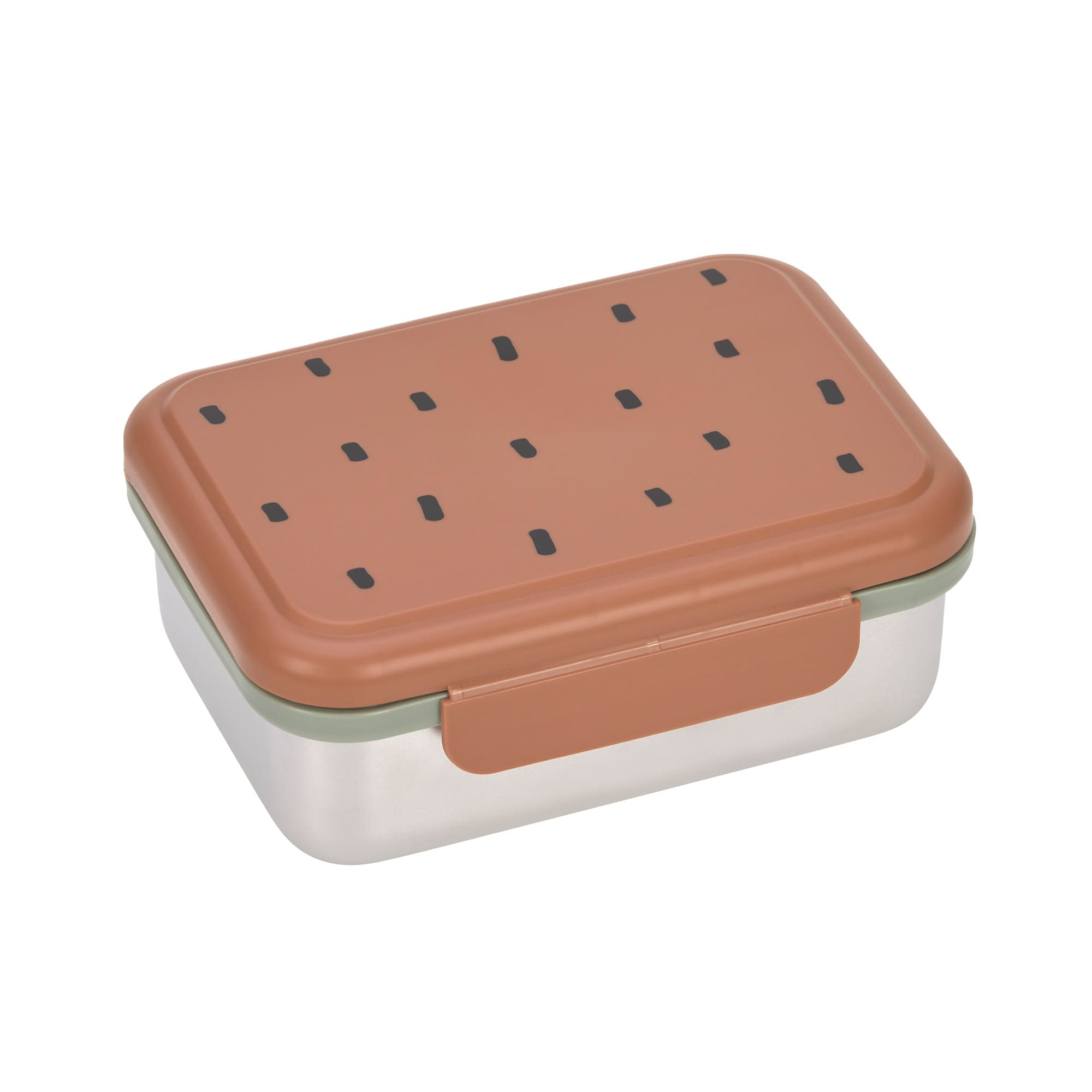 Lässig Brotdose Kinder - Edelstahl Lunchbox Happy Prints Karamell