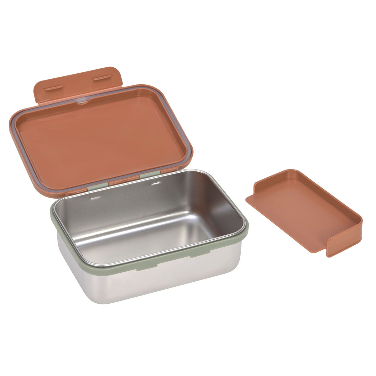 Lässig Brotdose Kinder - Edelstahl Lunchbox Happy Prints Karamell
