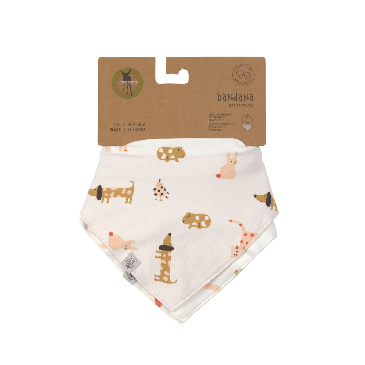 Lässig Dreieckstuch Baby (2 Stk) - Bandana, Little Mateys Spicy Orange