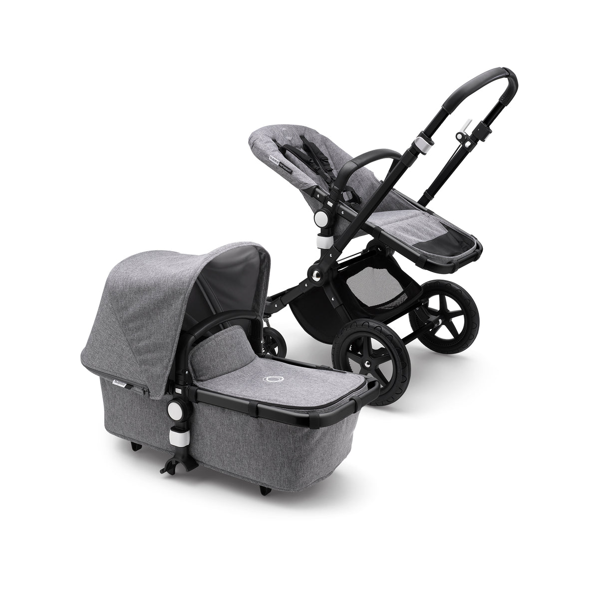 Bugaboo Cameleon3 plus Kombi-Kinderwagen Black/grey melange