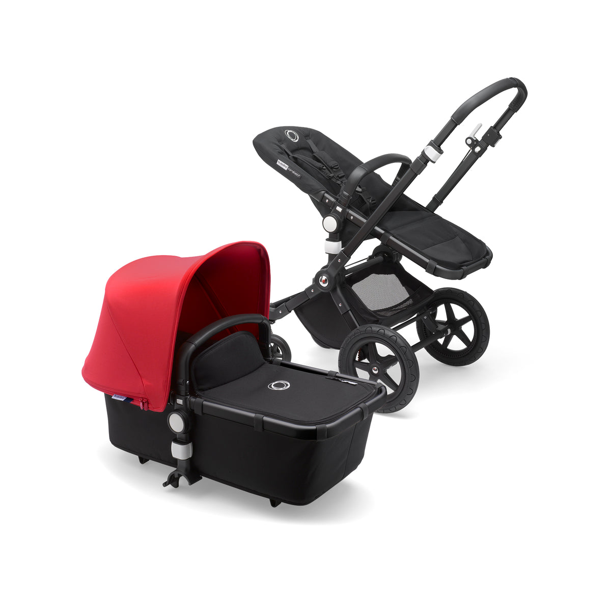 Bugaboo Cameleon3 plus Kombi-Kinderwagen Black/black-red