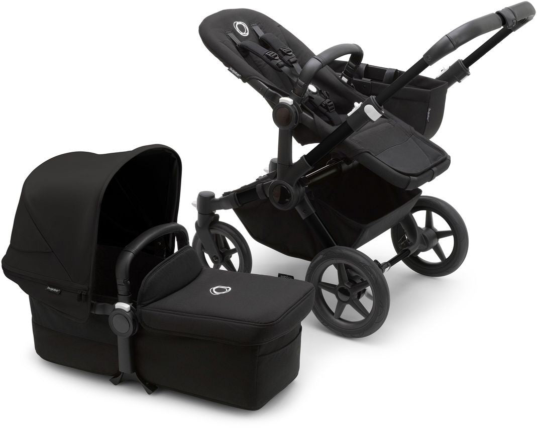 Bugaboo Donkey 5 Mono-Kinderwagen, komplett Schwarz/Mitternachtsschwarz