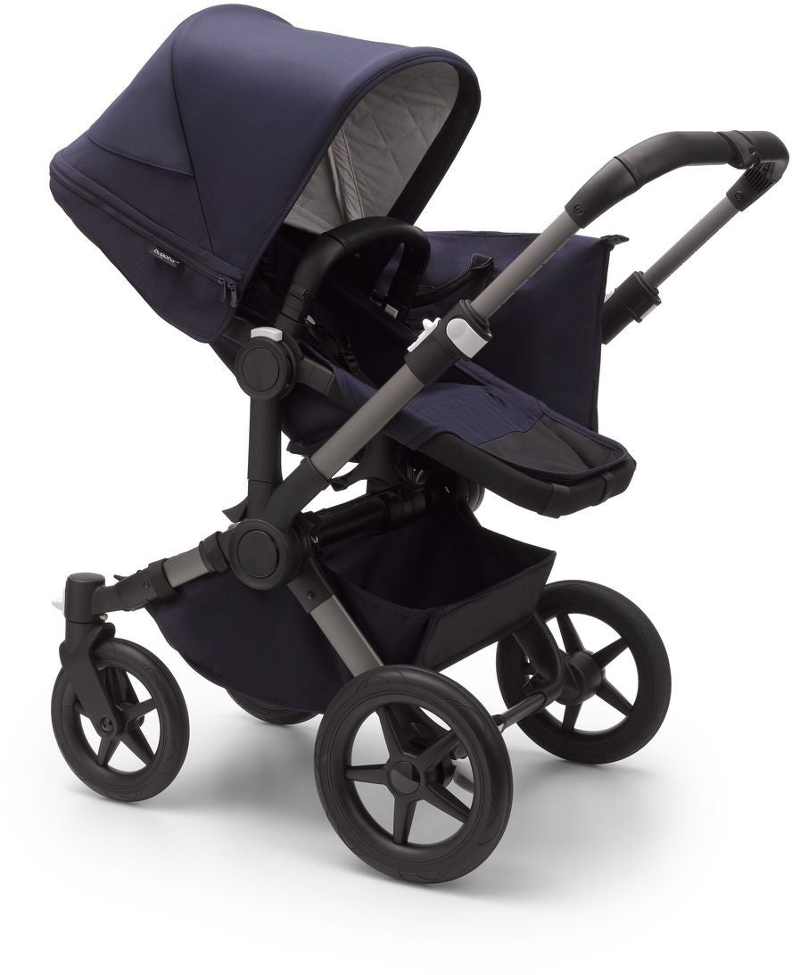 Bugaboo Donkey 5 Classic Mono-Kinderwagen, komplett Graphit/Dunkles Marine