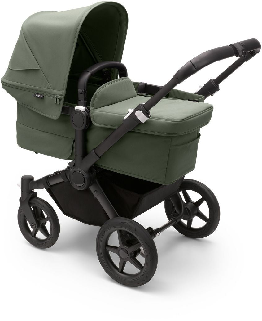 Bugaboo Donkey 5 Mono-Kinderwagen, komplett Schwarz/Waldgrün