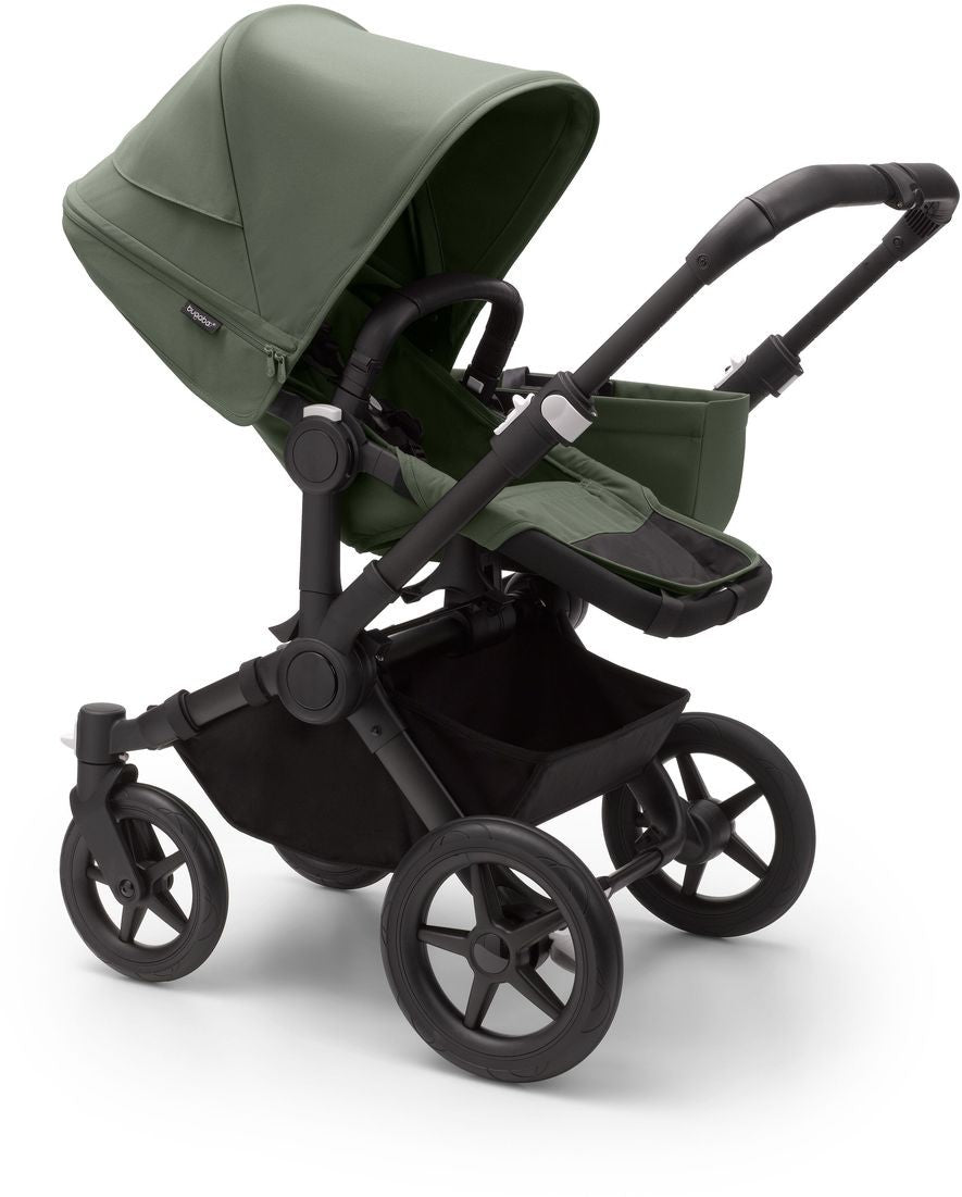 Bugaboo Donkey 5 Mono-Kinderwagen, komplett Schwarz/Waldgrün