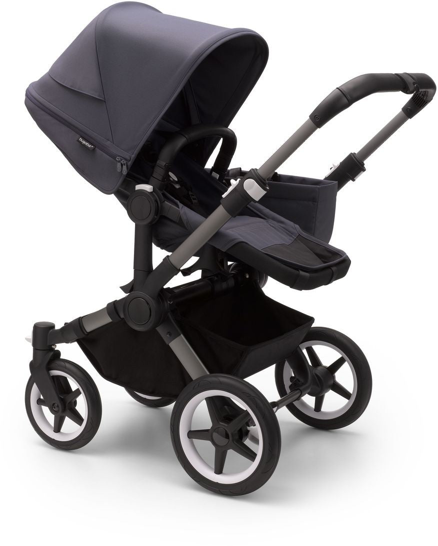 Bugaboo Donkey 5 Mono-Kinderwagen, komplett Graphit/Sturmblau