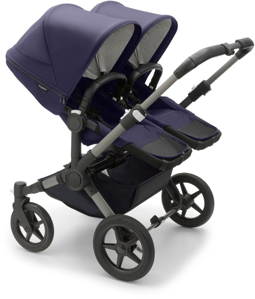 Bugaboo Donkey 5 Classic Duo-Kinderwagen, komplett Graphit/Dunkles Marine