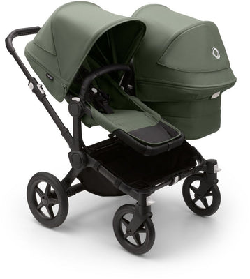 Bugaboo Donkey 5 Duo-Kinderwagen, komplett Schwarz/Waldgrün