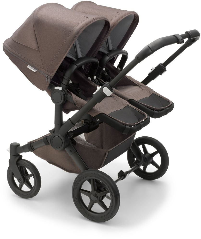 Bugaboo Donkey 5 Mineral Duo-Kinderwagen, komplett Schwarz/Taupe