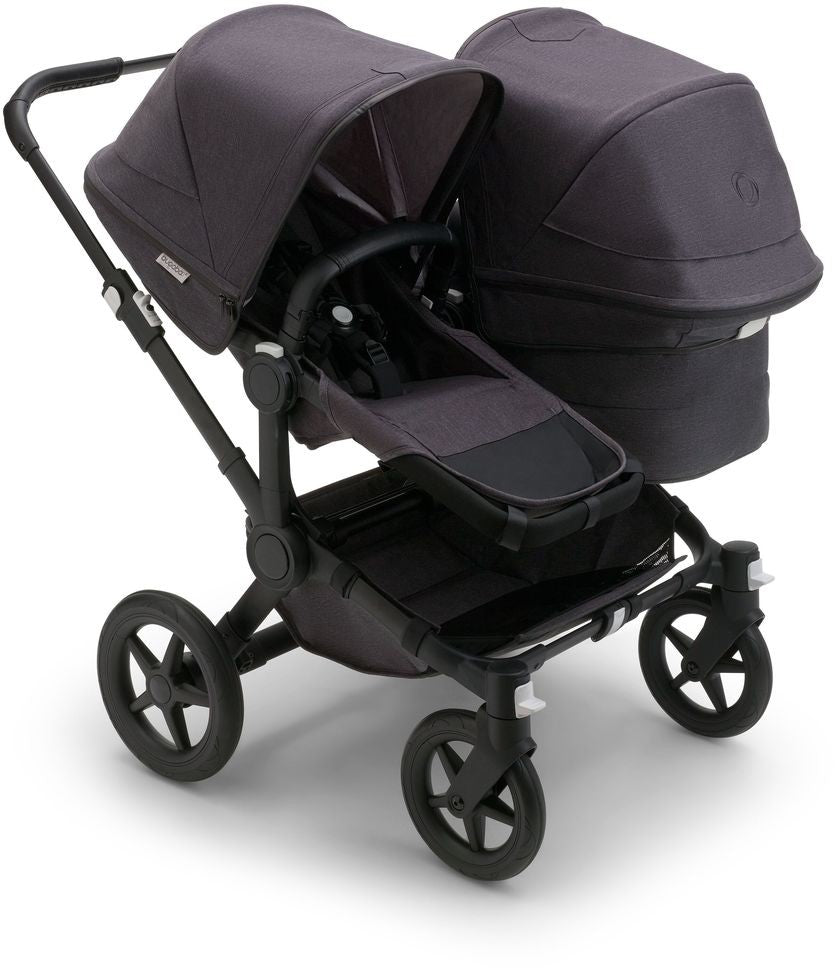 Bugaboo Donkey 5 Mineral Duo-Kinderwagen, komplett Schwarz/Verwaschenes Schwarz