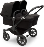 Bugaboo Donkey 5 Zwillingskinderwagen, komplett Schwarz/Mitternachtschwarz