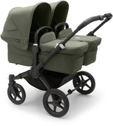 Bugaboo Donkey 5 Zwillingskinderwagen, komplett Schwarz/Waldgrün