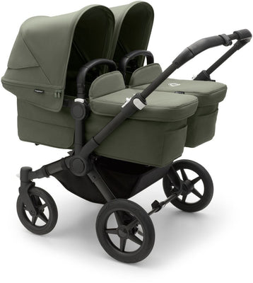 Bugaboo Donkey 5 Zwillingskinderwagen, komplett Schwarz/Waldgrün