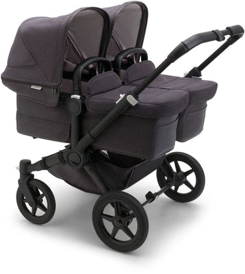 Bugaboo Donkey 5 Mineral Zwillingskinderwagen, komplett Schwarz/Verwaschenes Schwarz