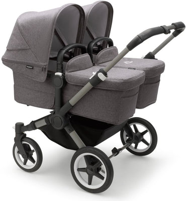 Bugaboo Donkey 5 Zwillingskinderwagen, komplett Graphit/Grau meliert
