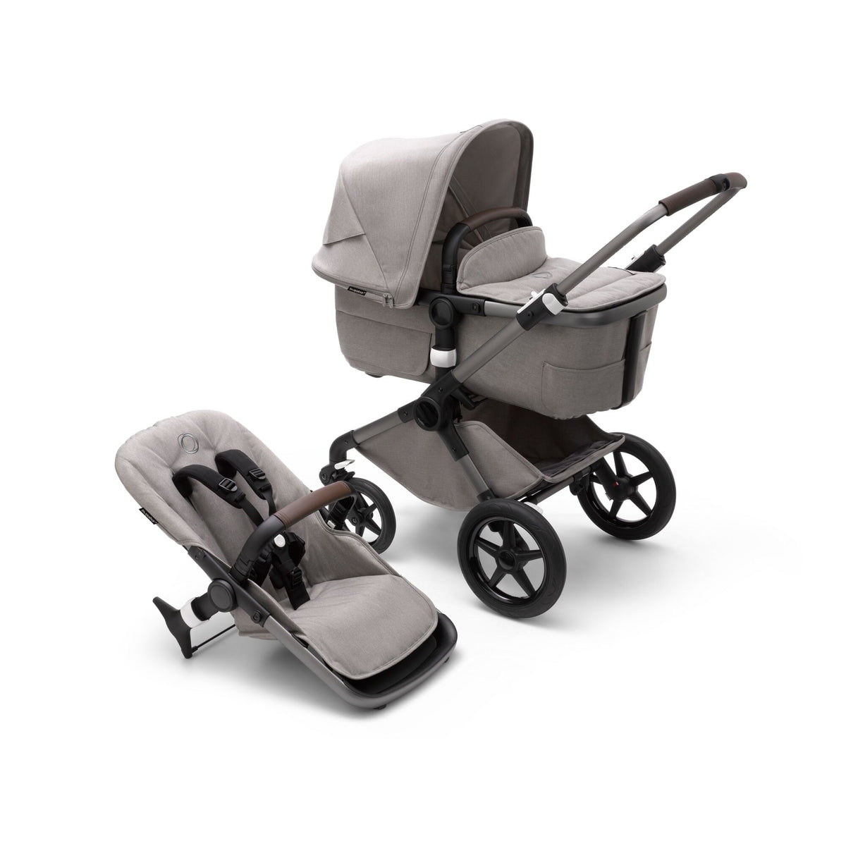 Bugaboo Fox3 Mineral Kombi-Kinderwagen graphit/hellgrau