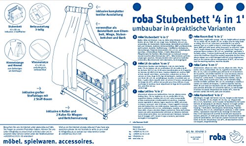 Roba Stubenbett 4 in 1 Adam &amp; Eule - weiss lackiert