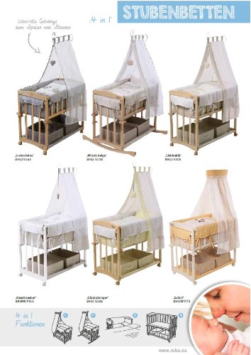 Roba Stubenbett 4 in 1 Adam & Eule - weiss lackiert