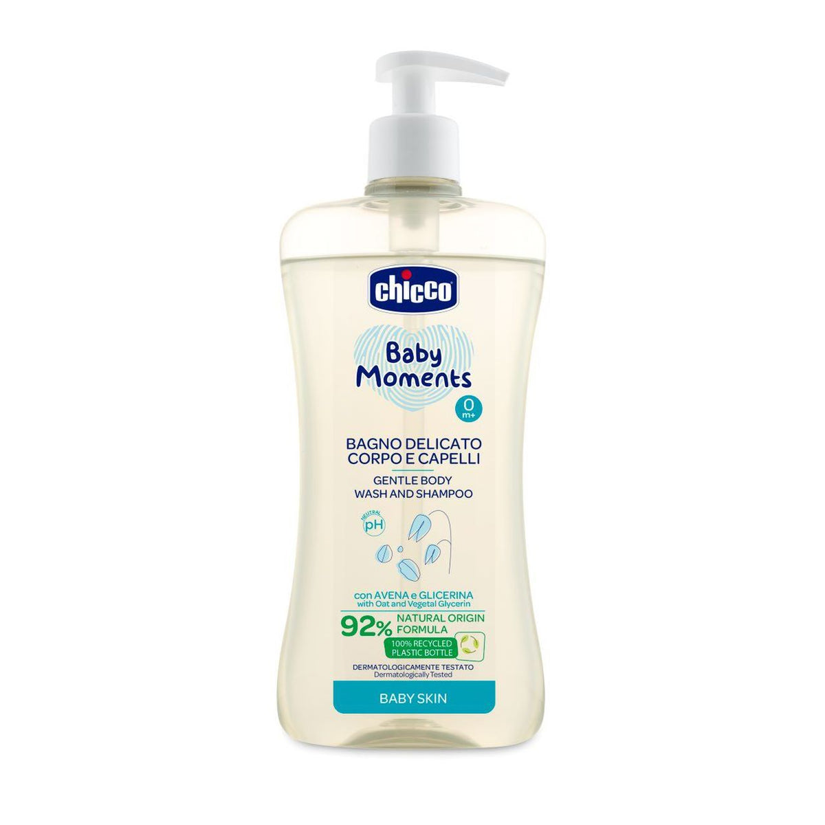 Chicco Mildes Duschgel und Shampoo 500ml - 0m+