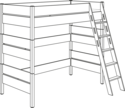 PAIDI KIRA Hochbetten Höhe 180 cm