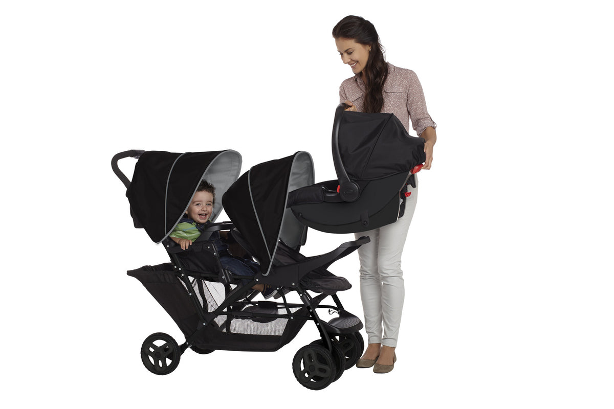 Graco Stadium Duo Geschwisterbuggy mit Snugride iSize Babyschale - Eclipse