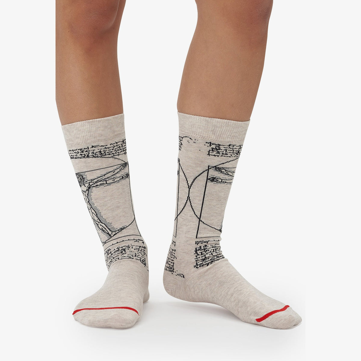 Sockendesign Leonardo da Vinci - Vitruvianischer Mann