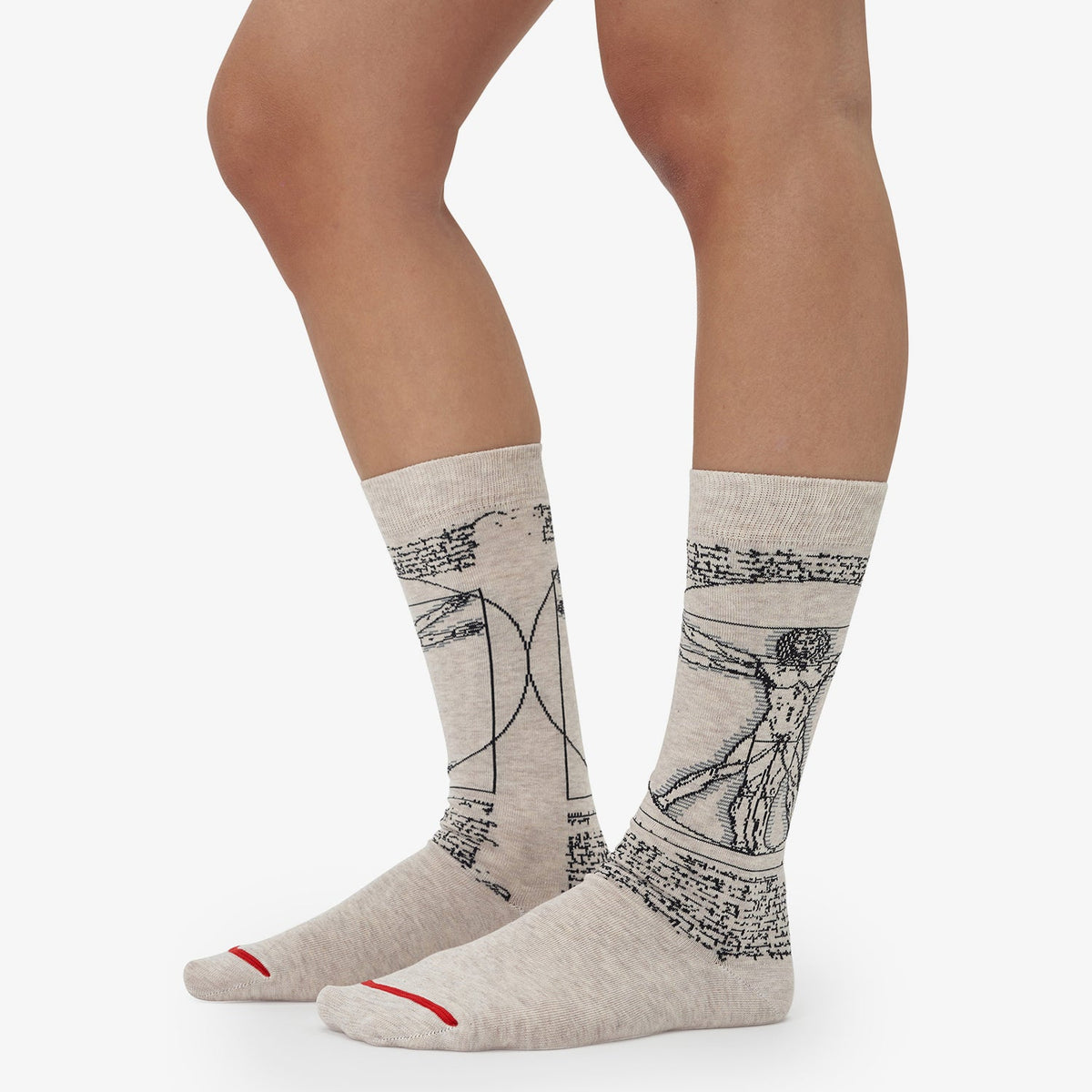 Sockendesign Leonardo da Vinci - Vitruvianischer Mann