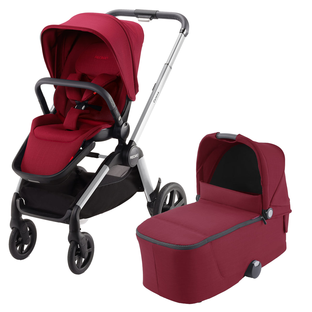 Recaro Celona Kombikinderwagen Silver Select inkl. Babywanne