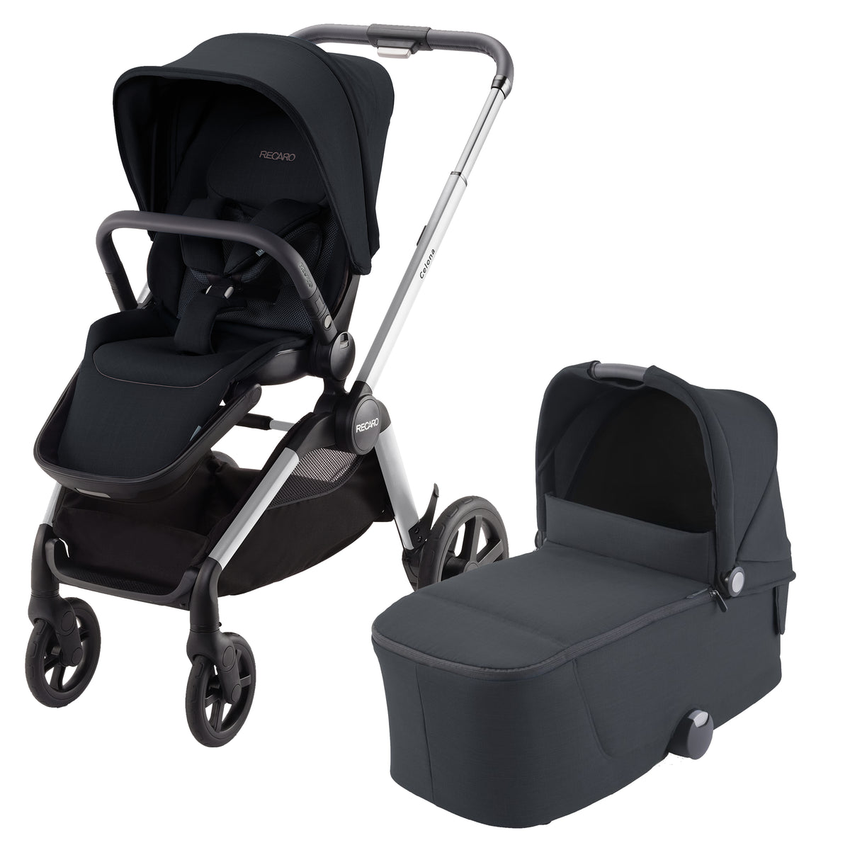 Recaro Celona Kombikinderwagen Silver Select inkl. Babywanne