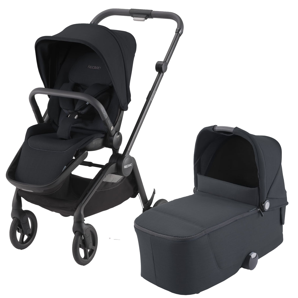 Recaro Sadena Kombikinderwagen black Select inkl. Babywanne