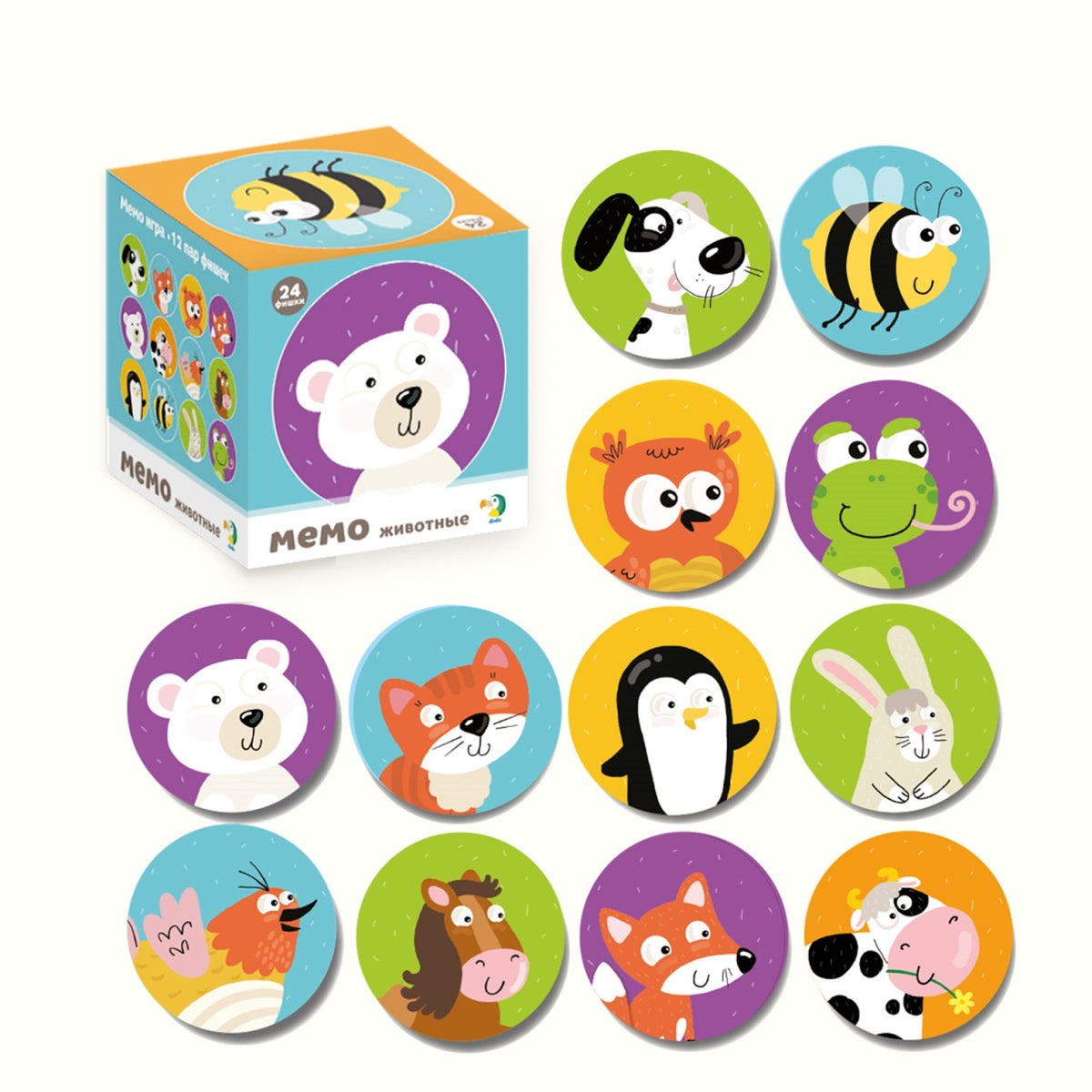DODO Kleines Memory Tiere 24 Teile, 36M+