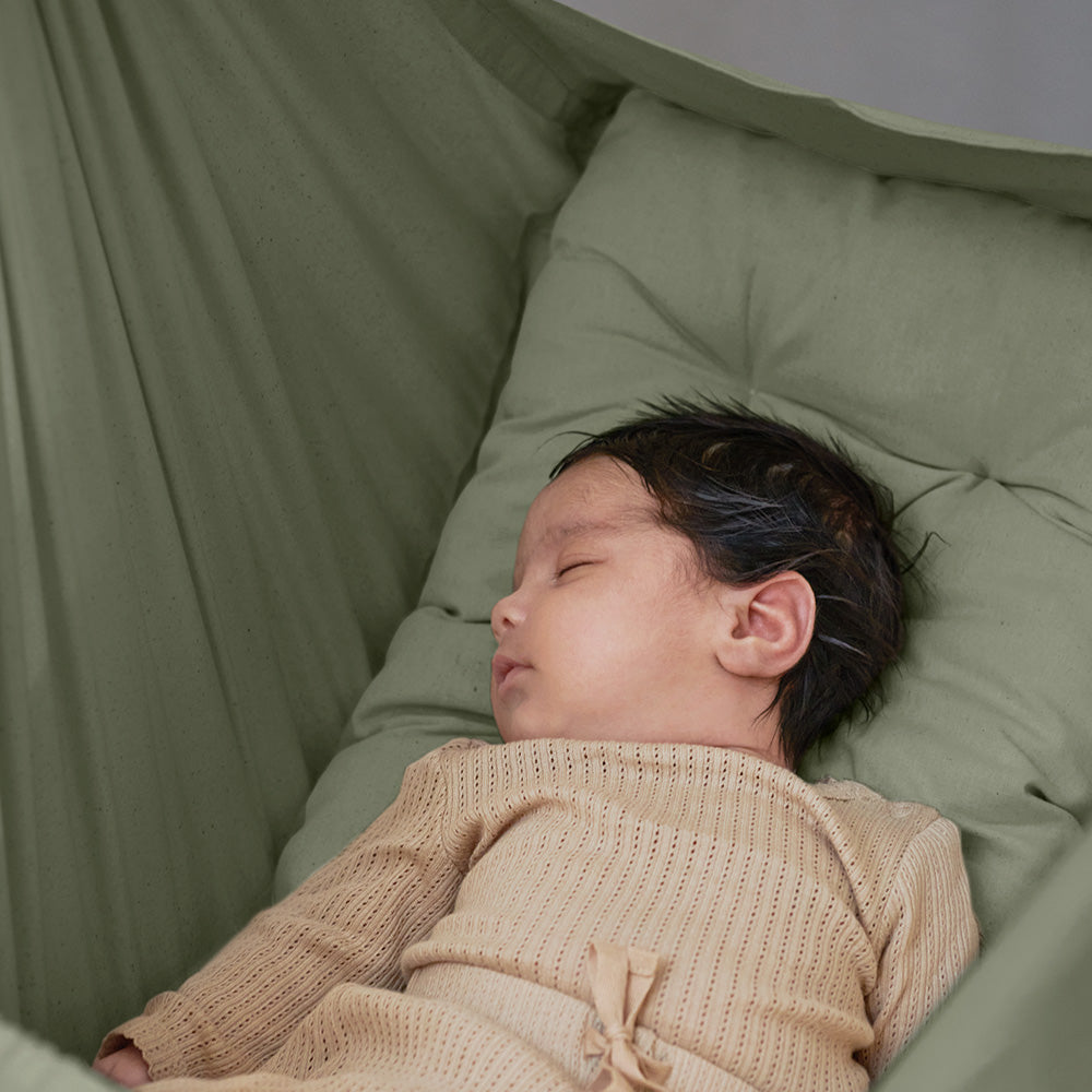 Moonboon Federwiegen-Set mit Gestell - Seagrass