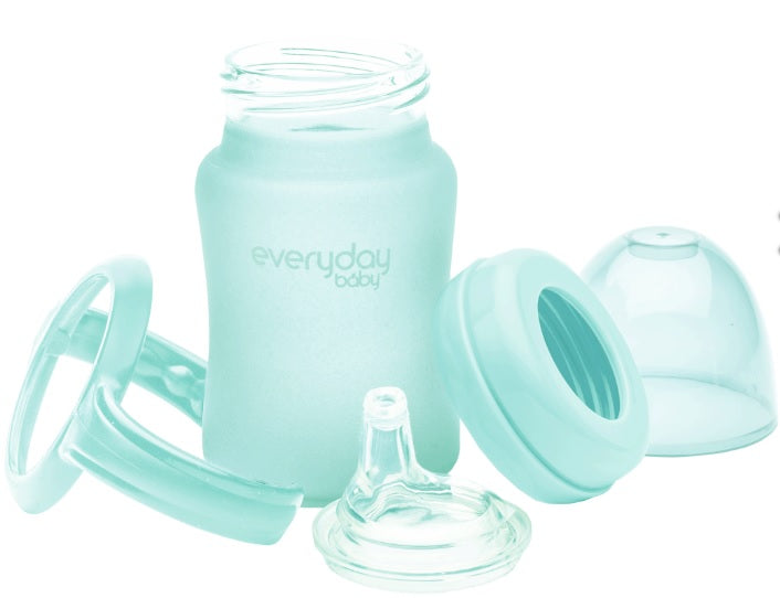 Everyday Baby Glas-Flasche Sippy Cup mit Silikon-Splitterschutz