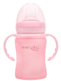 Everyday Baby Glas-Flasche Sippy Cup mit Silikon-Splitterschutz