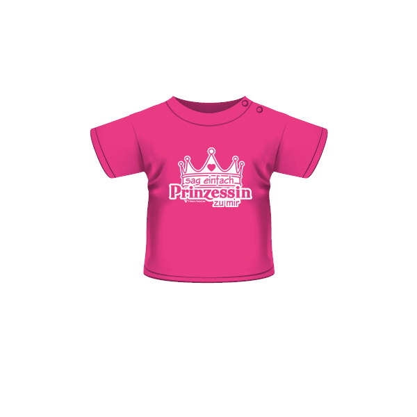Kurzarm T-Shirt mit Spruch Sag Prinzessin