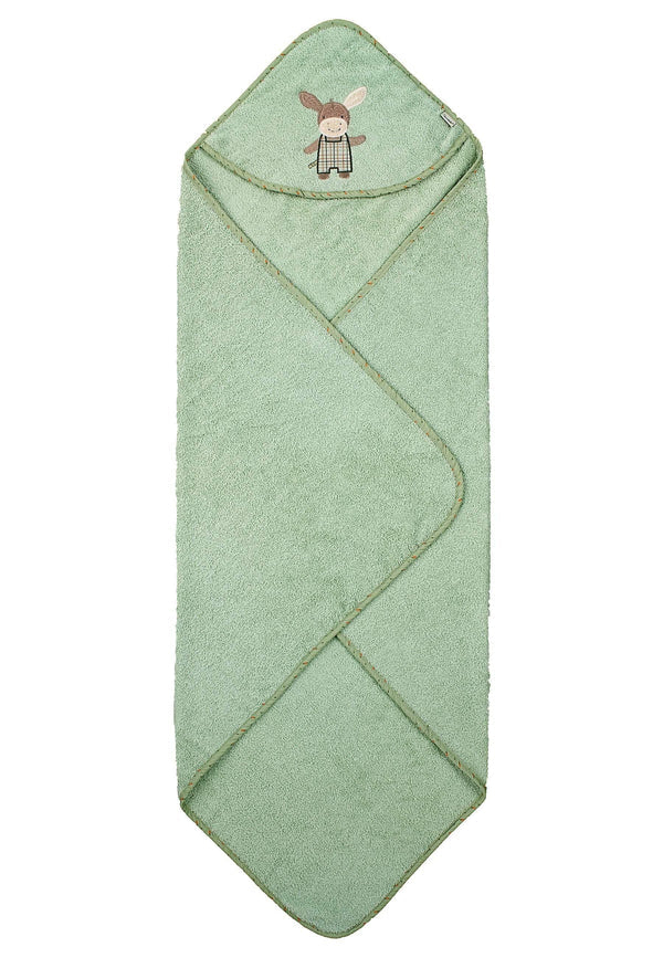 Sterntaler Kapuzen-Badetuch 100x100cm Esel Emmilius in Hellgrün