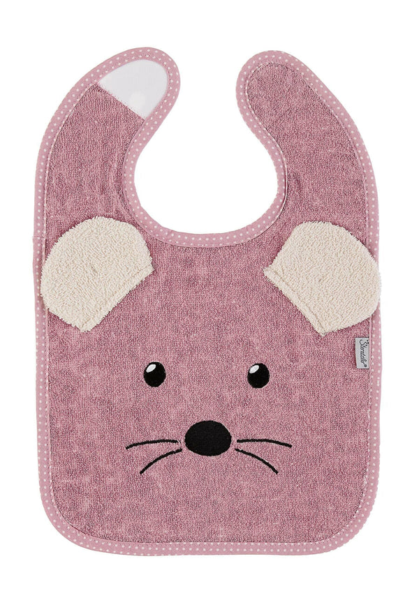 Sterntaler Klettlätzchen mit Nässeschutz Maus Mabel in Rosa