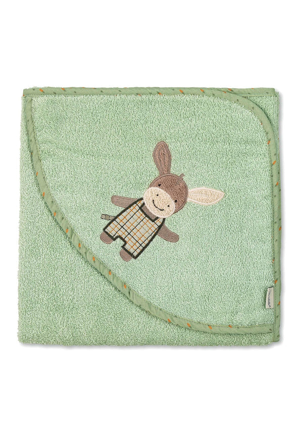 Sterntaler Kapuzen-Badetuch 100x100cm Esel Emmilius in Hellgrün