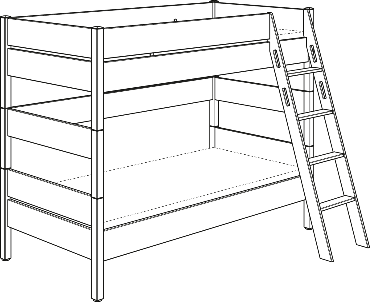 PAIDI KIRA Etagenbetten Höhe 160 cm
