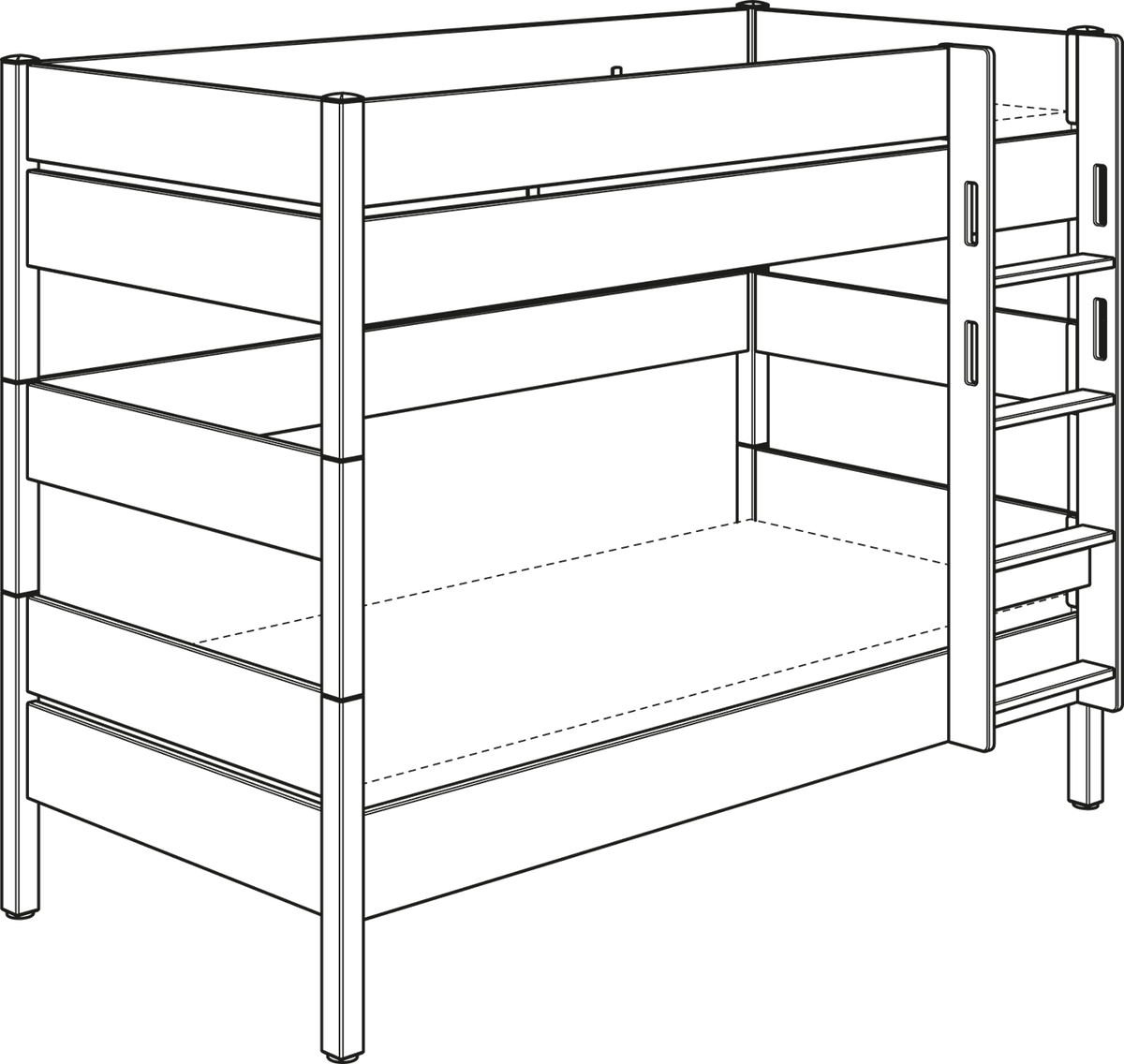 PAIDI KIRA Etagenbetten Höhe 160 cm