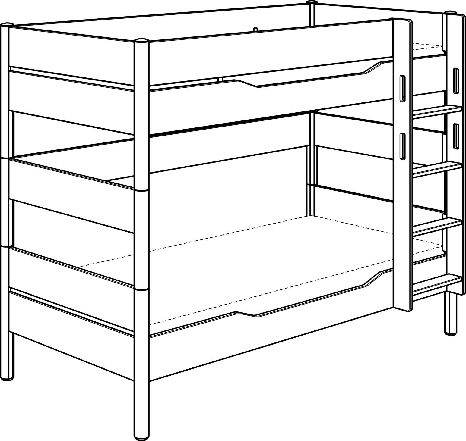 PAIDI YLVIE Etagenbetten 160 cm Höhe