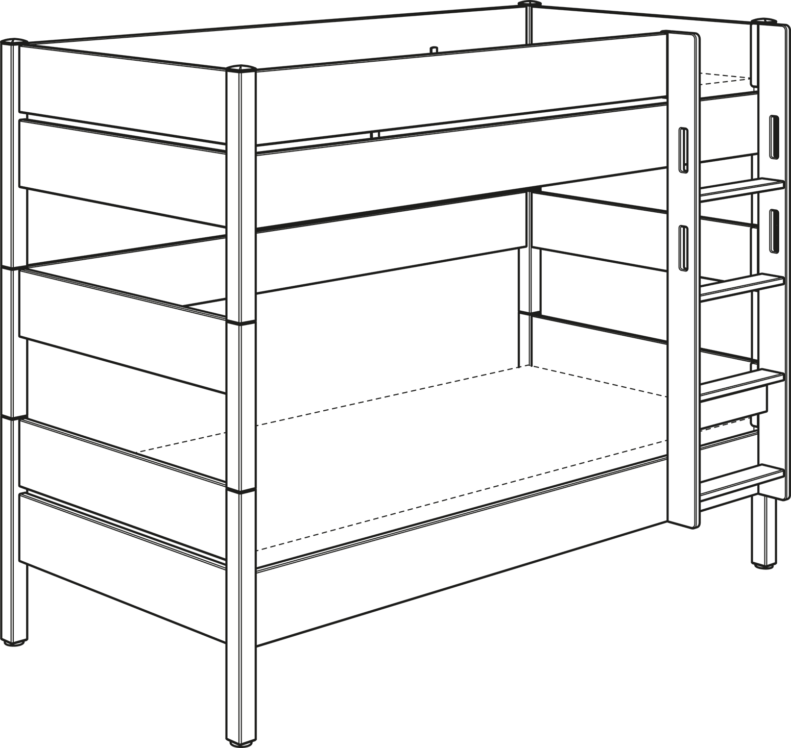 PAIDI TIAGO Etagenbetten Höhe 180 cm