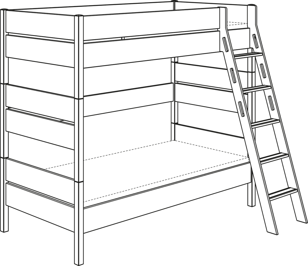 PAIDI STEN Etagenbetten Höhe 180 cm