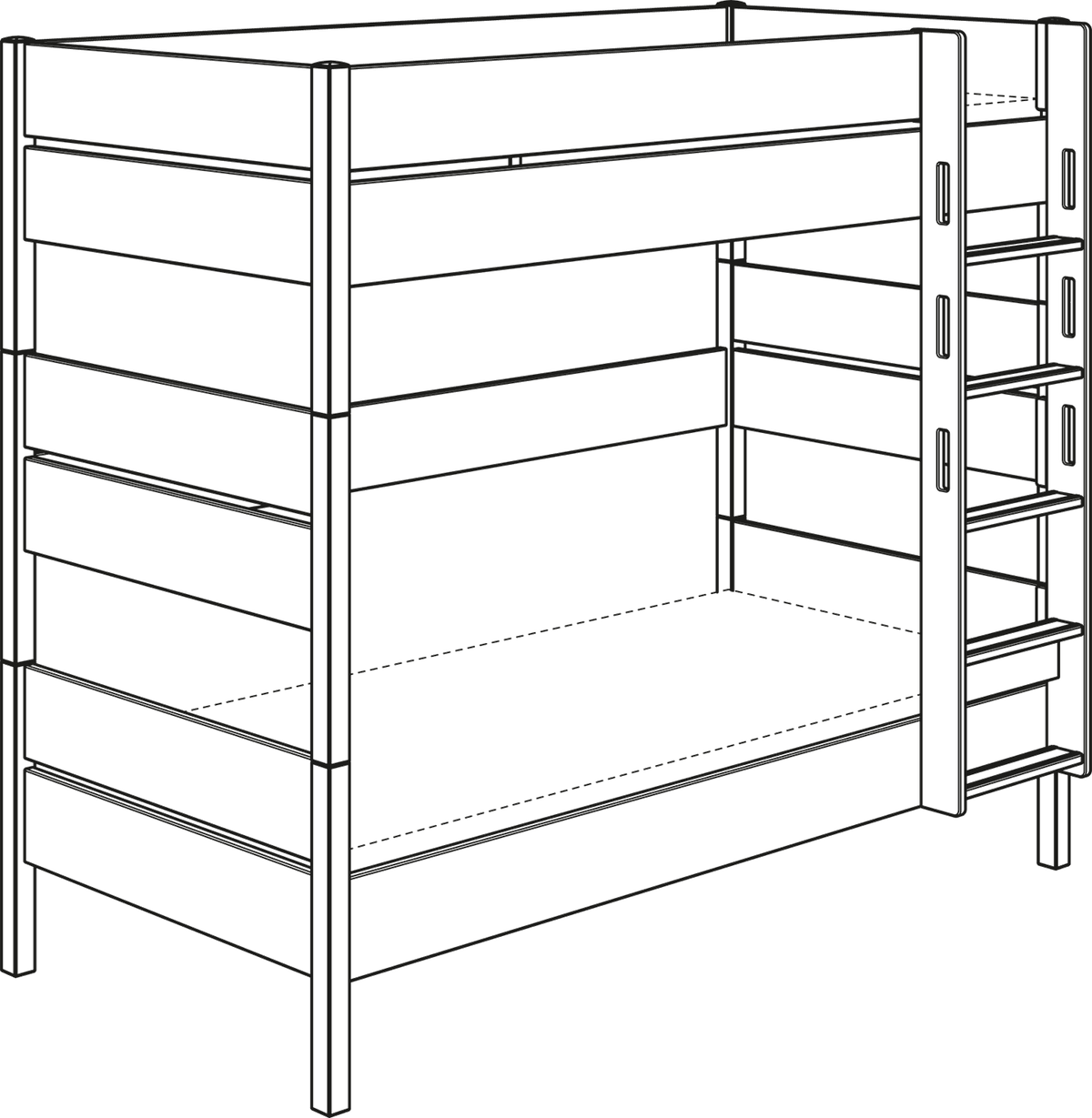 PAIDI STEN Etagenbetten Höhe 180 cm