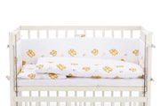 Fillikid Beistellbett 40x90 cm Cocon Plus weiss inkl. Bettwäsche-Set Bärchen (geeignet für Boxspringbetten)