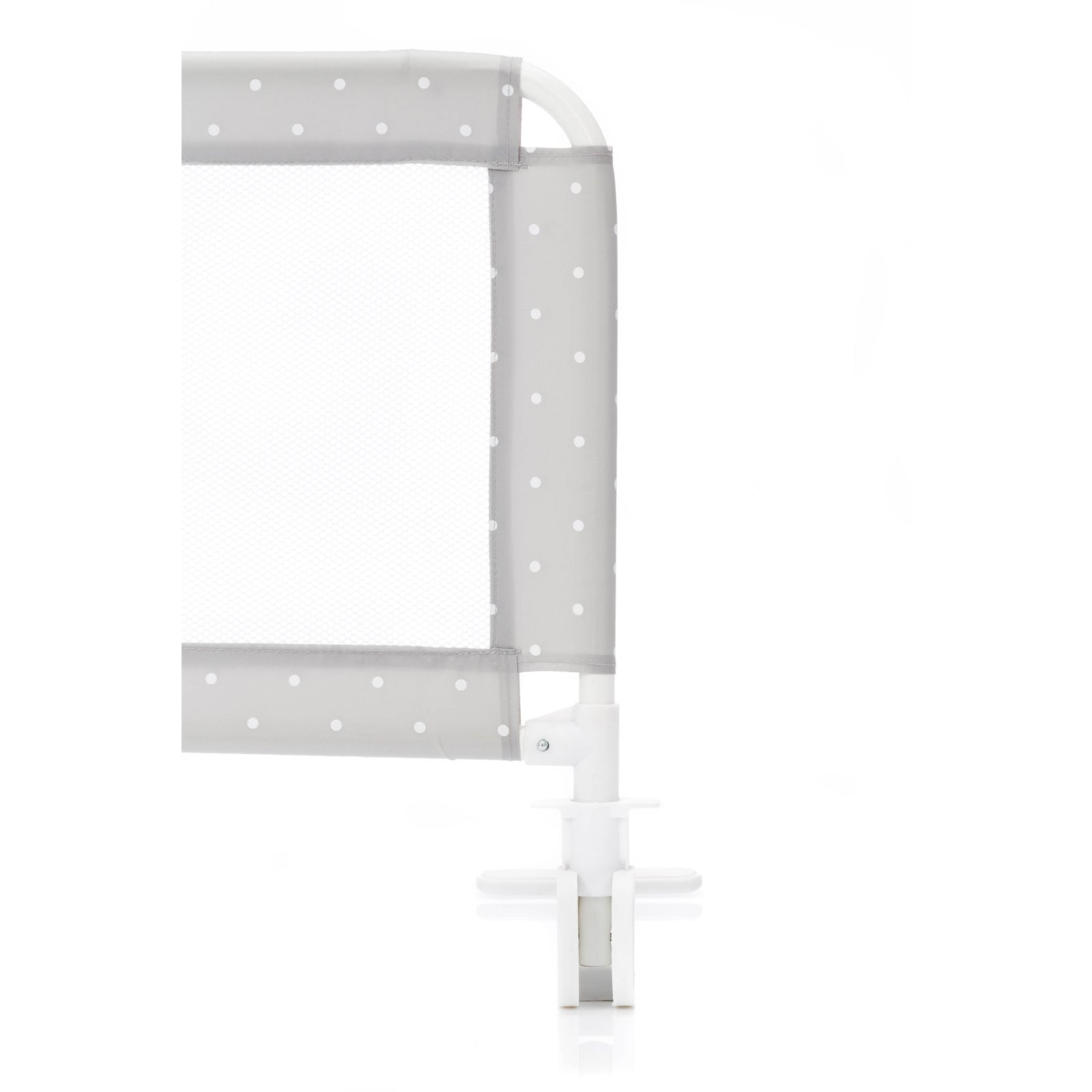 Fillikid Bettschutzgitter Hugo 135x50 cm Punkte grau mit klappfunktion, für Boxspringbetten