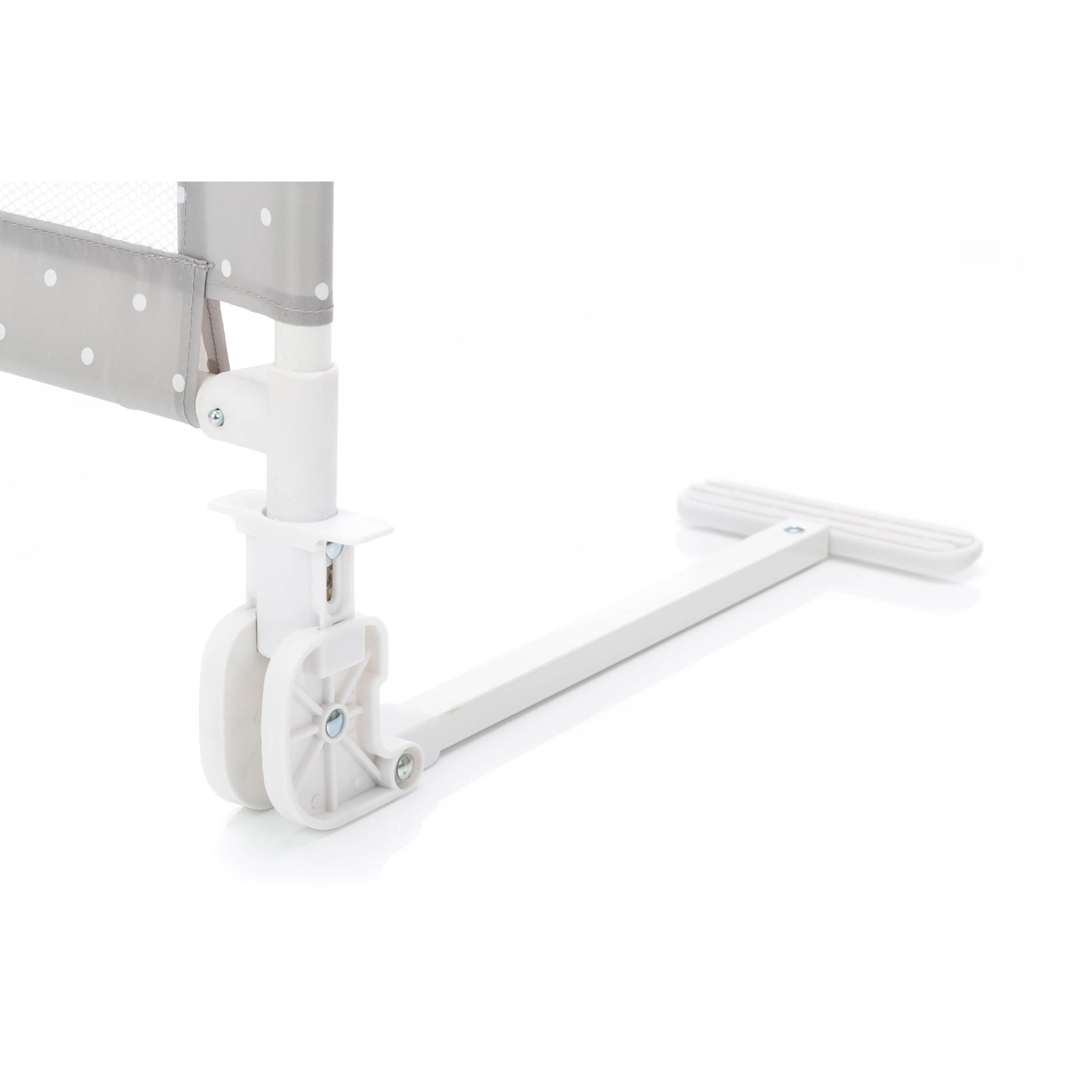 Fillikid Bettschutzgitter Hugo 135x50 cm Punkte grau mit klappfunktion, für Boxspringbetten