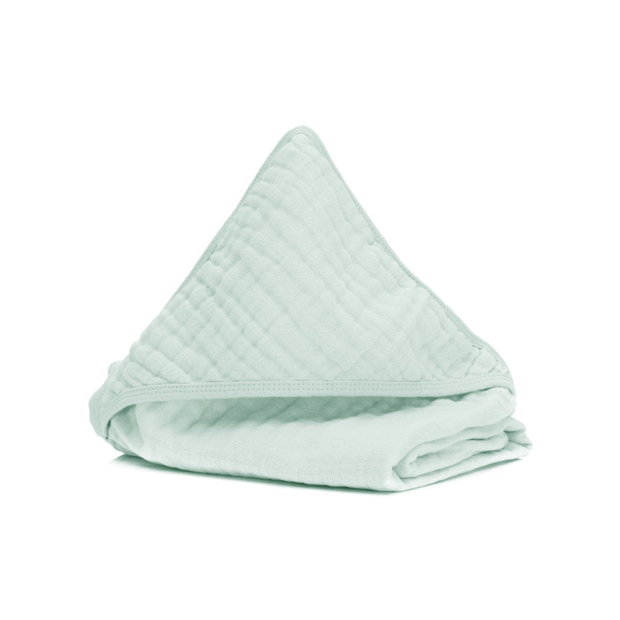 Fillikid Kapuzenbadetuch Muslin 75x75 cm verde